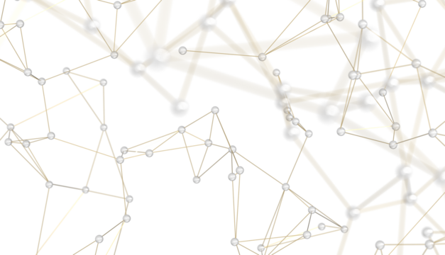 Neural network 3D illustration. Big data and cybersecurity