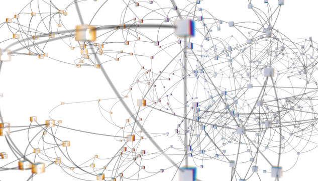 Abstract 3d render, network concept, background