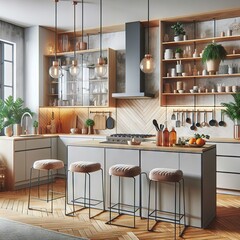 interior modren kitchen design