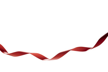 Red ribbon isolated on transparency background