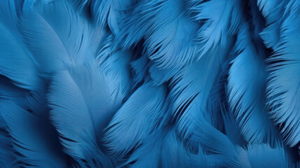 Obraz premium Beautiful background of light blue bird feathers. Close-up.