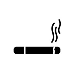 Smoking area icon in glyph style