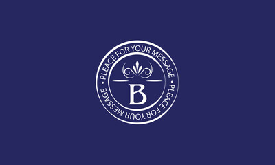 Naklejka premium Vector logo with initial letter B. Creative logo for business, flyer, company sign, emblem.