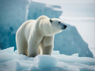 polar bear on iceberg, Atlantic
