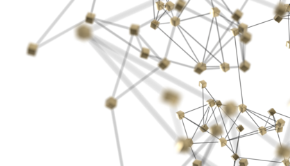 Concept of AI technology, Motion of digital data flow.