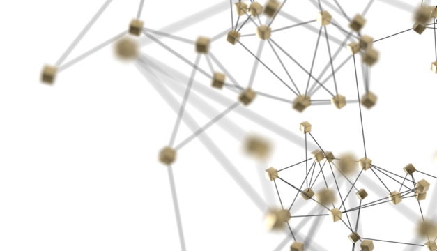 Concept of AI technology, Motion of digital data flow.