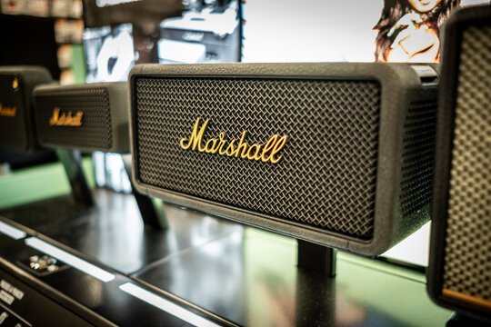 LONDON- Marshall speaker for sale inside HMV on Oxford Street.