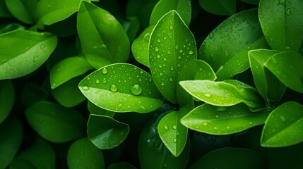 A nature concept can be achieved by using green leaves as a background or wallpaper.