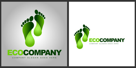 eco step green logo or icon.