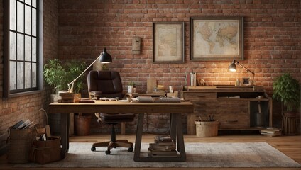 rustic office space