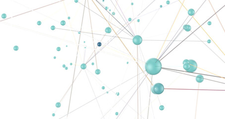 Abstract digital connection dots and lines. Technology background. Network connection structure. Plexus effect. 3d