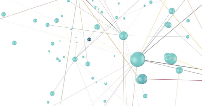 Abstract digital connection dots and lines. Technology background. Network connection structure. Plexus effect. 3d