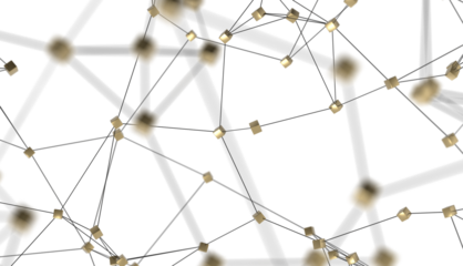 Abstract digital connection dots and lines. Technology background. Network connection structure. Plexus effect. 3d