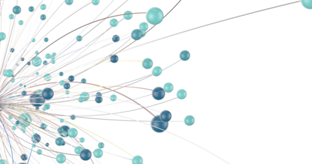 Abstract digital connection dots and lines. Technology background. Network connection structure. Plexus effect. 3d