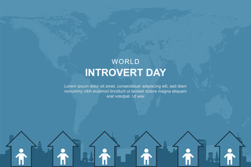 World Introvert Day background.