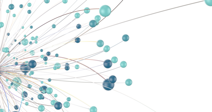 Abstract digital connection dots and lines. Technology background. Network connection structure. Plexus effect. 3d