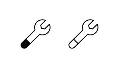 Spanner icon design with white background stock illustration