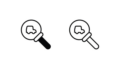 Search icon design with white background stock illustration