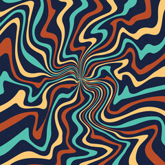 Abstract psychedelic groovy background. Vector.