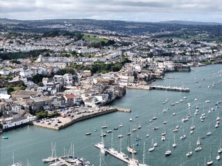 Obraz premium .Falmouth Cornwall UK drone,aerial high angle