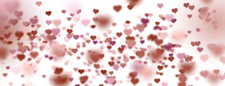  Red heart love confettis. Valentine's day falling