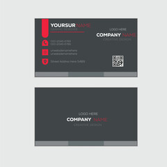 Red modern creative Clean professional business card template name card Vector illustration print illustration corporate creative company card