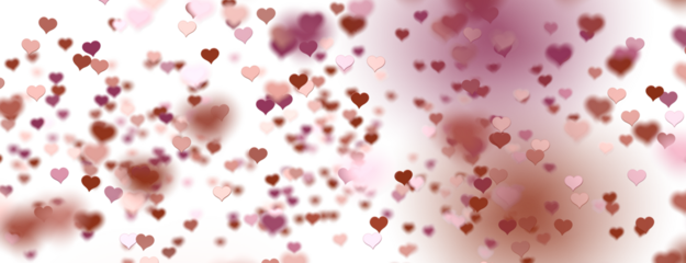 realistic isolated heart confetti on the transparent background for decoration and covering.