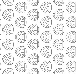 Fototapeta na wymiar Black and white seamless abstract pattern. Background and backdrop. Grayscale ornamental design. Mosaic ornaments. Vector graphic illustration. EPS10.