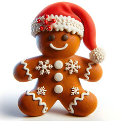 Fototapeta premium Christmas Gingerbread Man Cookie Cutout Festival white or transparent background, png 