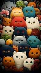 Colorful Animals Looking in One Direction