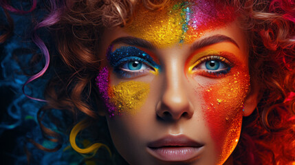 portrait of a woman with makeup