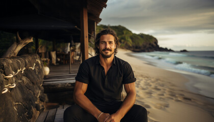 Fototapeta premium person on the beach