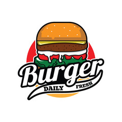 burger illustration for your restaurant or shop