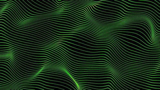 Abstract line waves animation background. Lines abstract animation wave pattern 3d 4k seamless loop	