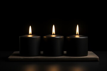 Fototapeta na wymiar Black candles of memorial day