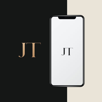 JT logo design vector image