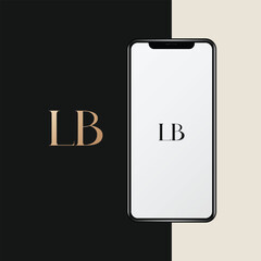 LB logo design vector image