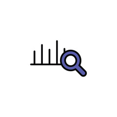 Analysis icon design with white background stock illustration