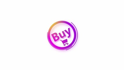 Buy icon colorful on a white color abstract background.