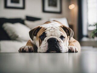 portrait of english bulldog 

