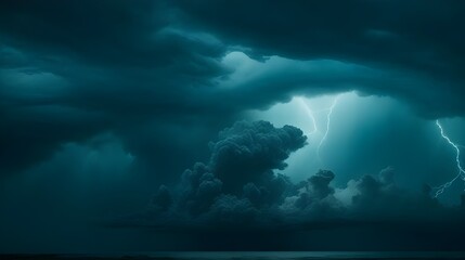 clouds and lightning