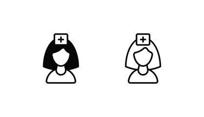 Nurse icon design with white background stock illustration