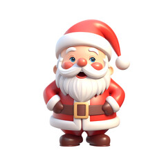 Obraz premium Cute Santa Claus isolated on transparent background