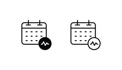 Calendar icon design with white background stock illustration