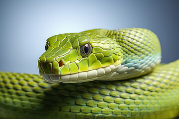 Fototapeta premium Giftschlange, Grüne Mamba, Generative AI