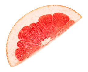 Piece of grapefruit isolated on white background