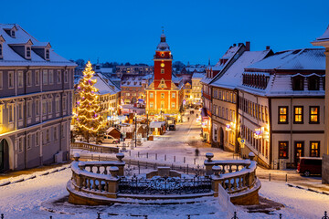 The main market of Gotha in Thuringia - obrazy, fototapety, plakaty