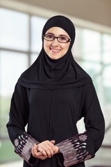 Beautiful young middle eastern female wearing hijab