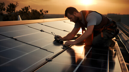 Minting and maintenance of solar panels by an expert.