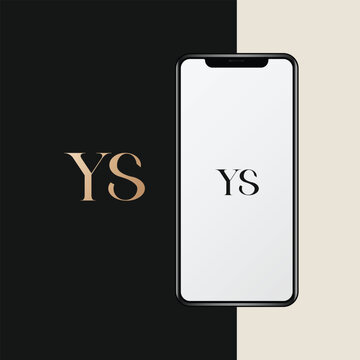 YS logo design vector image